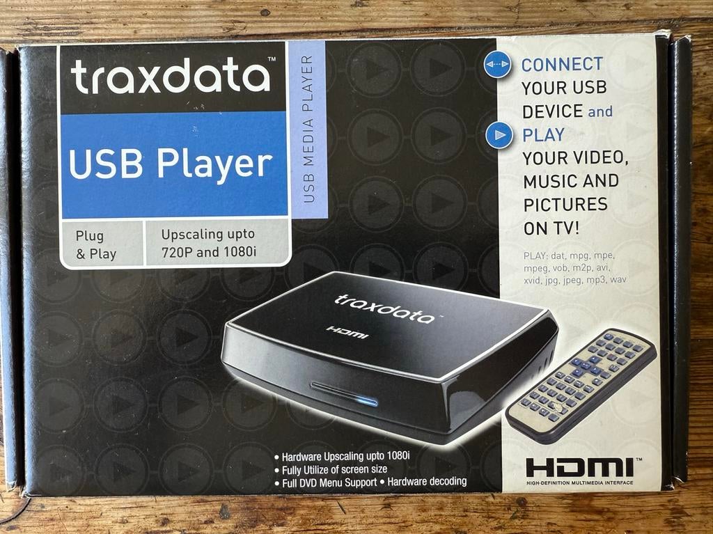 Traxdata USB Media Player - Plug & Play. Magazijnopruiming, Ophalen of Verzenden, Nieuw