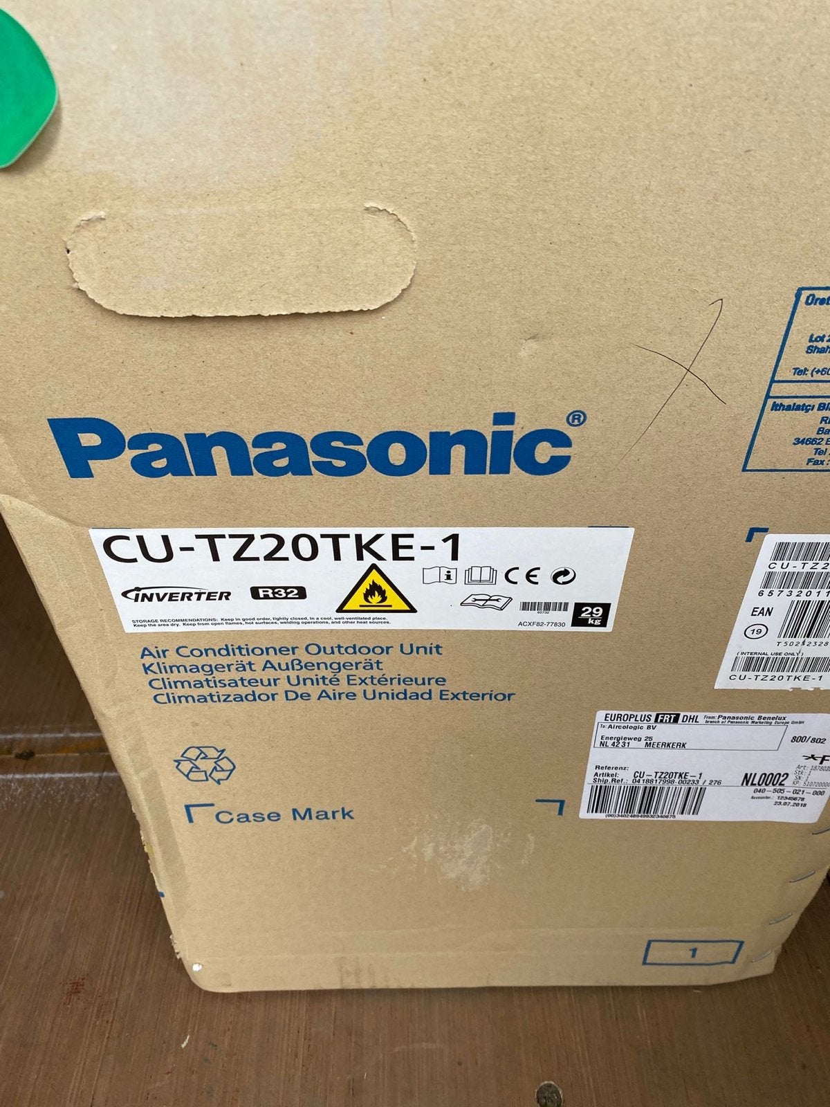 Nieuwe Panasonic CU-TZ20TKE-1 Airconditioner Buitenunit, Ophalen, Minder dan 60 m³, Nieuw, 3 snelheden of meer