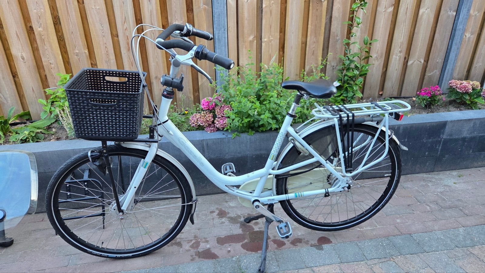 Gazelle Bloom Moederfiets met Yepp Kinderstoel, Ophalen, Gebruikt, Mandje, 50 tot 53 cm