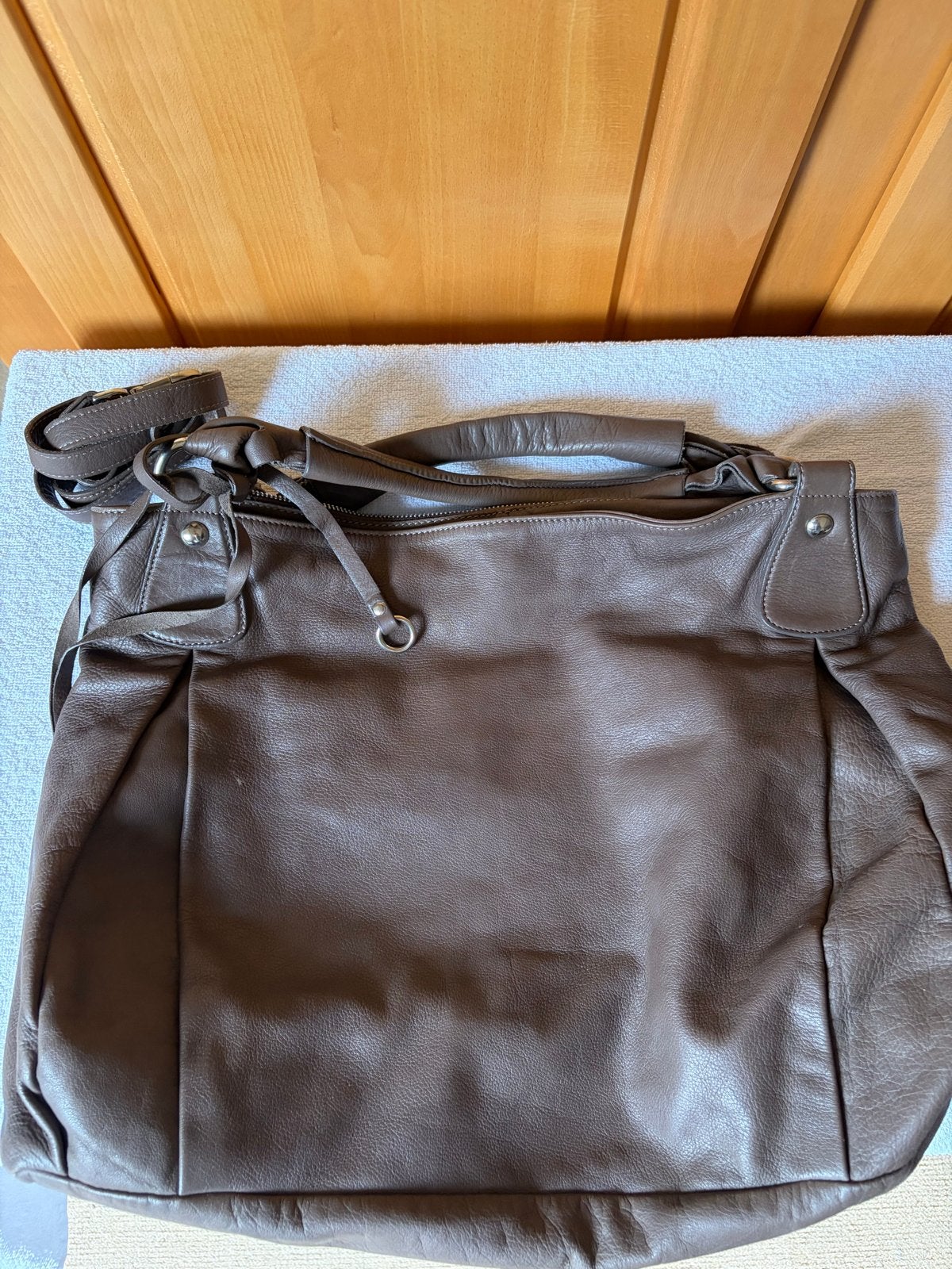 Gianni Chiarini Leren Handtas - Stijlvol en Ruim, Ophalen of Verzenden, Zo goed als nieuw, Bruin, Handtas