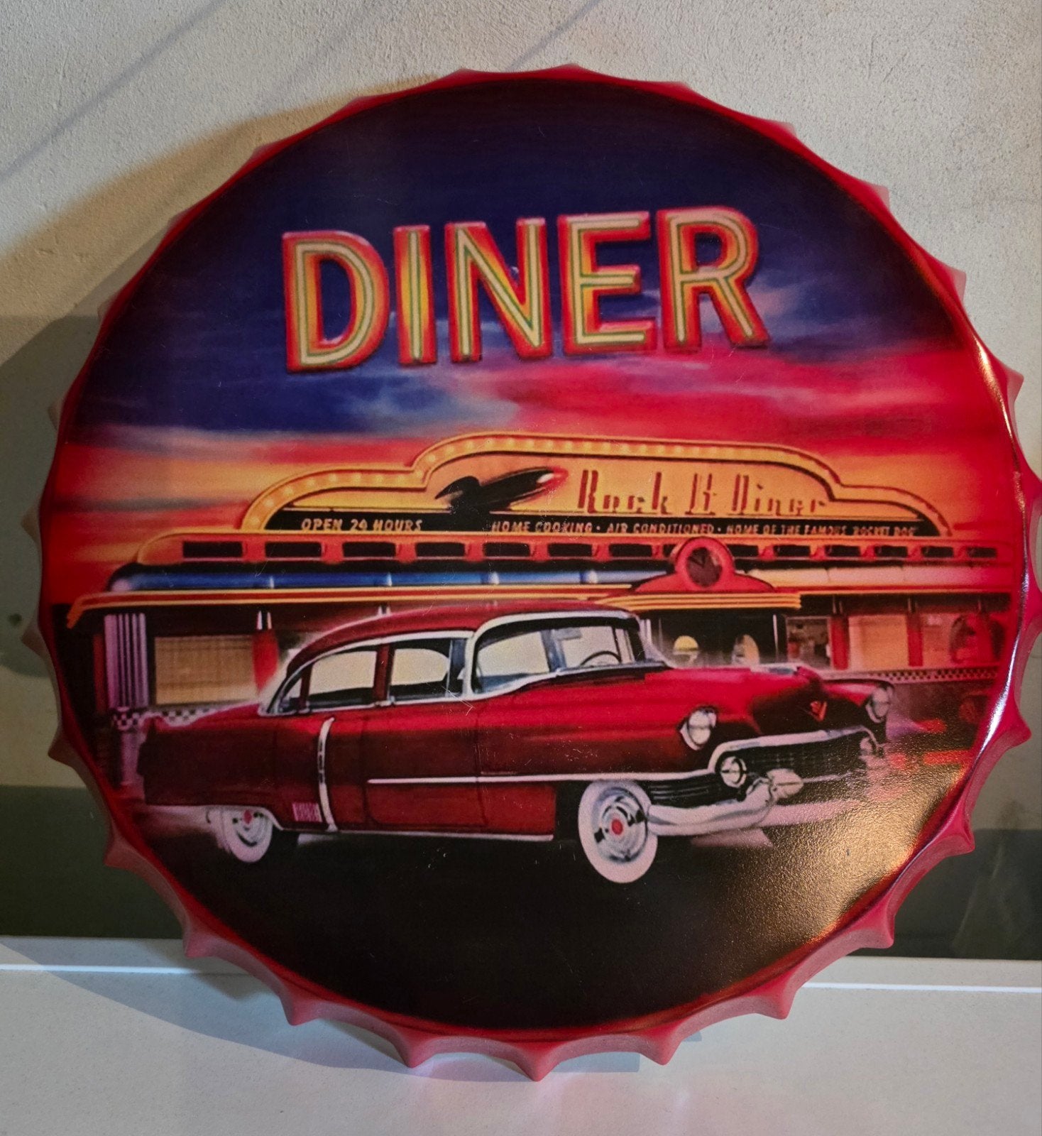 Diner wanddecoratie  - Retro stijl, Vintage, Gebruikt, Meerkleurig, Ophalen of Verzenden