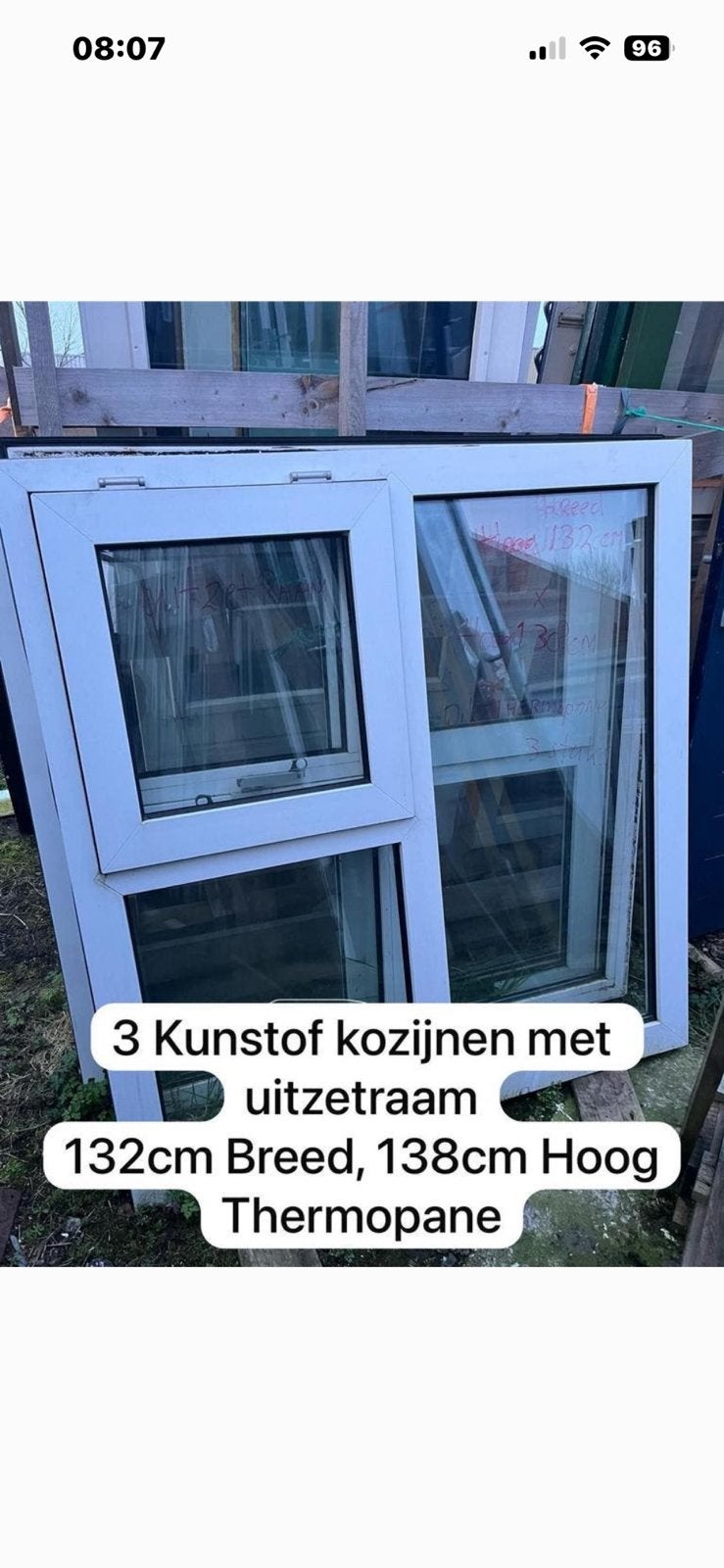 Kozijnen . Ramen . Kunsstofkozijn. Houten kozijn 50 stuks, Doe-het-zelf en Verbouw, Ophalen of Verzenden