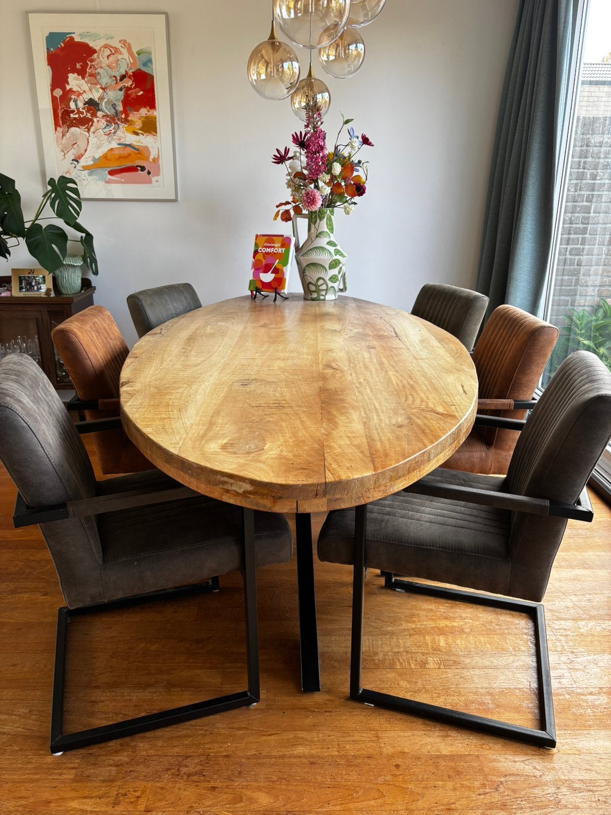 PRACHTIGE !! eetkamerstoelen (6), Ophalen of Verzenden, Zo goed als nieuw, Overige kleuren, Stof