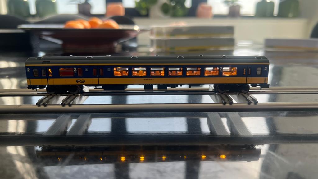 Minitrix 15914 t/m 15916 | NS Apmz, Bpmz, Bkd ‘ICR’ LED, Gelijkstroom, Trix, Wagon, Ophalen of Verzenden