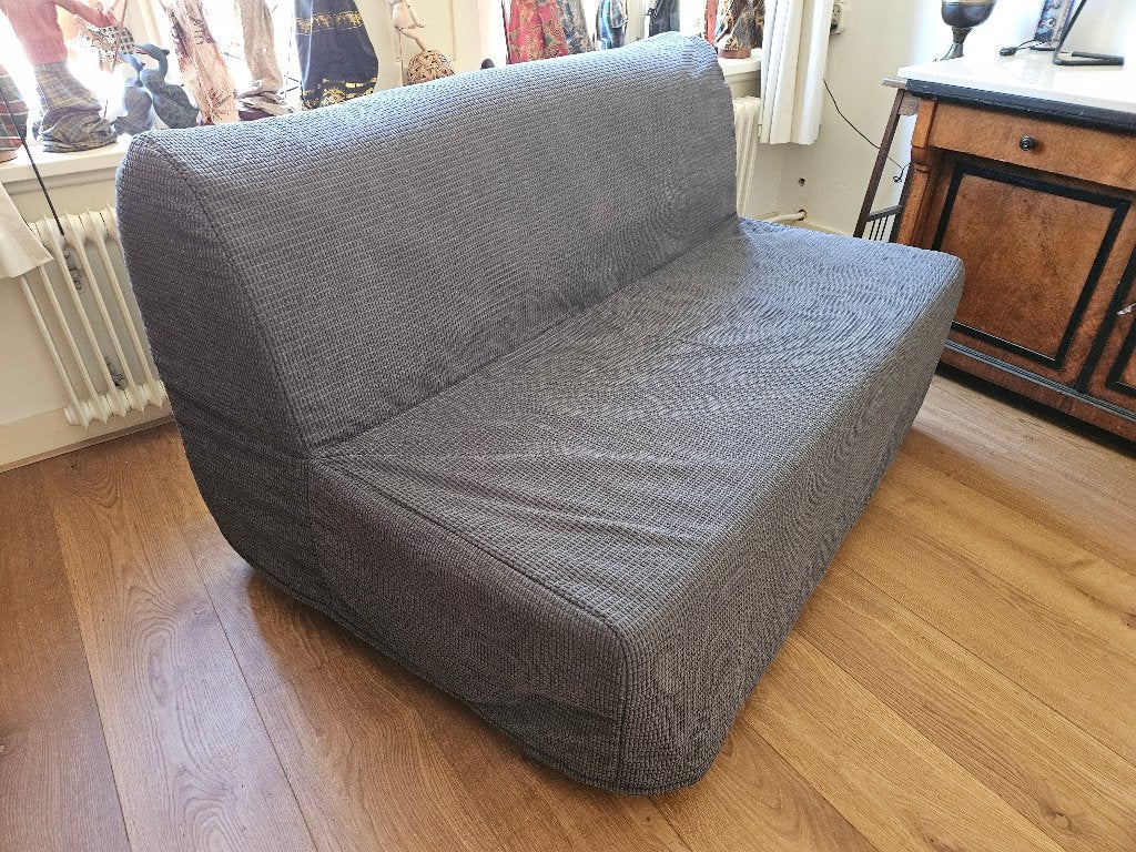 Slaapbank van Ikea, Huis en Inrichting, Slaapkamer | Slaapbanken, Ophalen, Tweepersoons, Zo goed als nieuw, Grijs