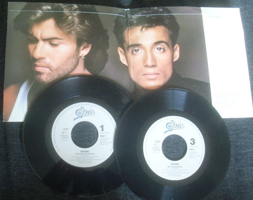 Wham! - The Edge Of Heaven (2x 7") 2 singles in klaphoes, Gebruikt, 7 inch, Ophalen of Verzenden, Pop