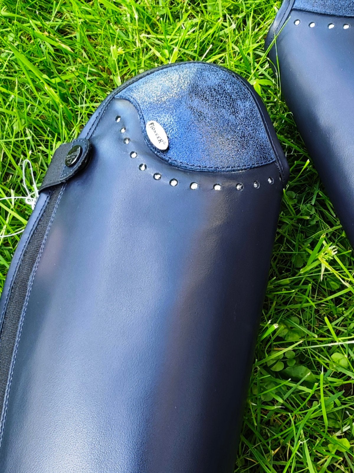 Blauwe leren paardrijlaarzen Pioneer maat 39 kuit 35, It, Dressuur, Nieuw, Ophalen of Verzenden
