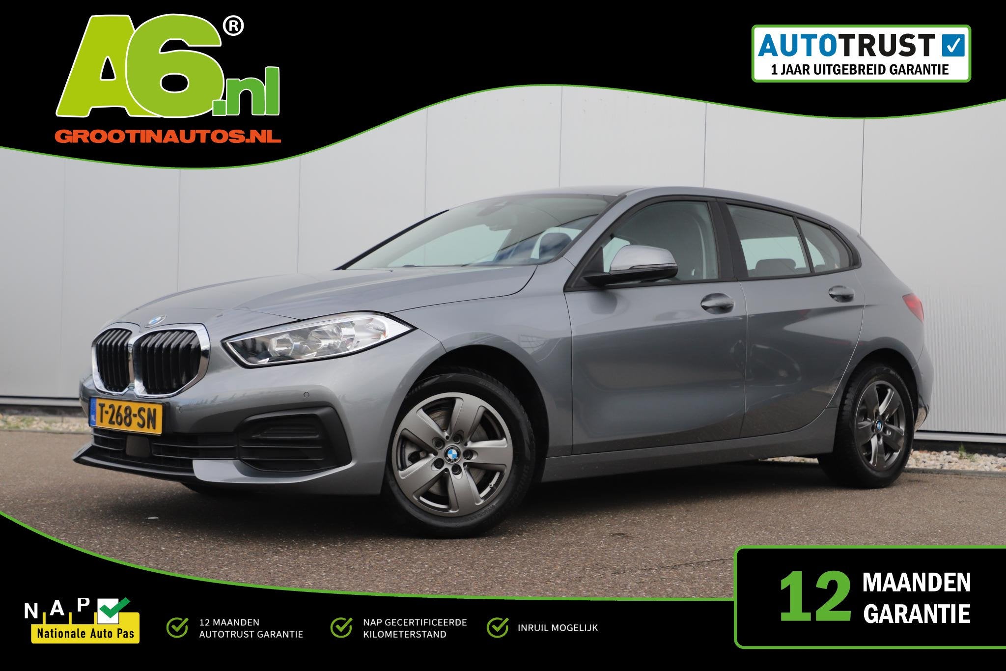 BMW 1-serie 118i 136PK Automaat Navigatie Draadloos Carplay, Auto's, Gebruikt, Met garantie (alle), Origineel Nederlands, 3 cilinders