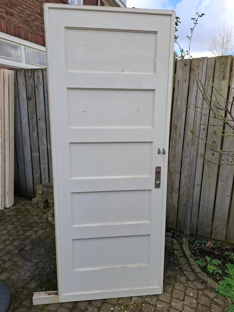 Ensuite deuren jaren 30, Gebruikt, Binnendeur, Ophalen of Verzenden, 200 tot 215 cm
