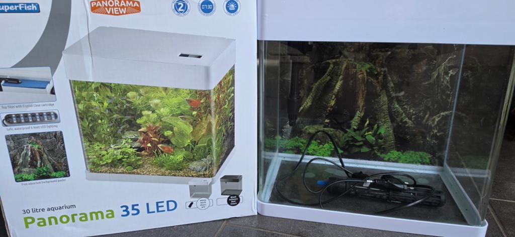 Panorama aquarium, Dieren en Toebehoren, Vissen | Aquaria en Toebehoren, Ophalen, Zo goed als nieuw, Leeg aquarium