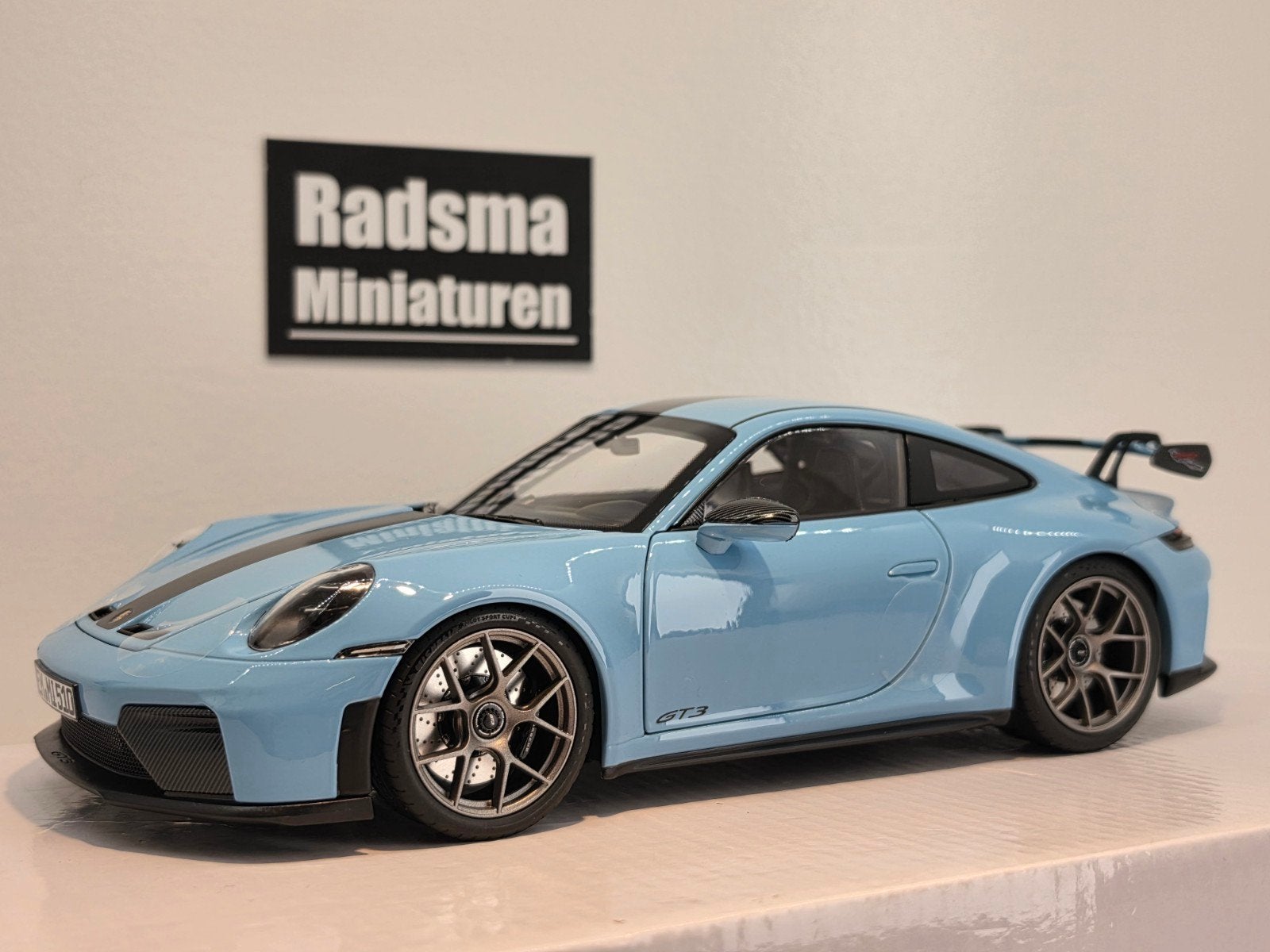 Porsche 911 GT3 RS (992) LightBlue - 1:18 Norev, Auto, Nieuw, Norev, Ophalen of Verzenden