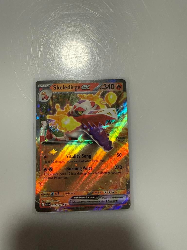 Skeledirge ex 037/193 - Pokémon Scarlet & Violet, Ophalen of Verzenden, Zo goed als nieuw, Losse kaart, Foil