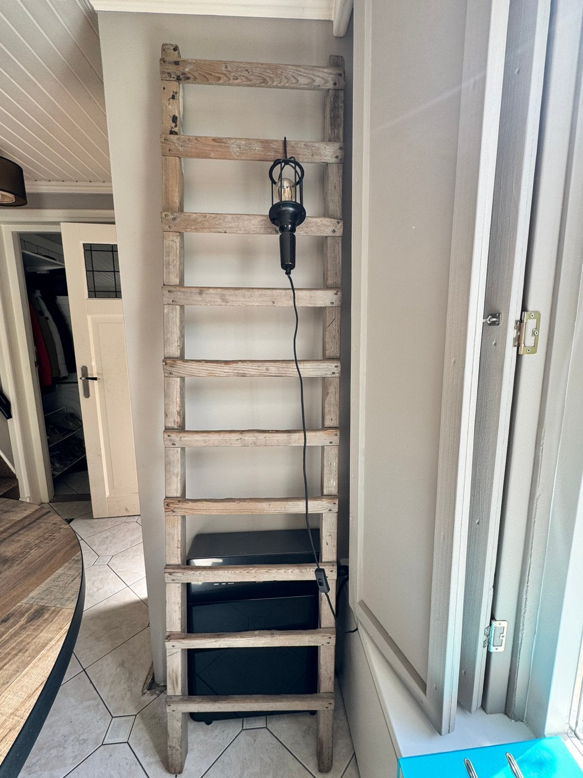 Oude houten ladder voor decoratie (brocante), Ophalen, Gebruikt