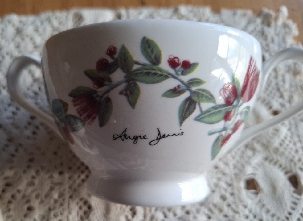 Angie Dennis suikerpot met bloemenslingers, Nieuw Zeeland, -, Overige typen, Ophalen of Verzenden, Zo goed als nieuw