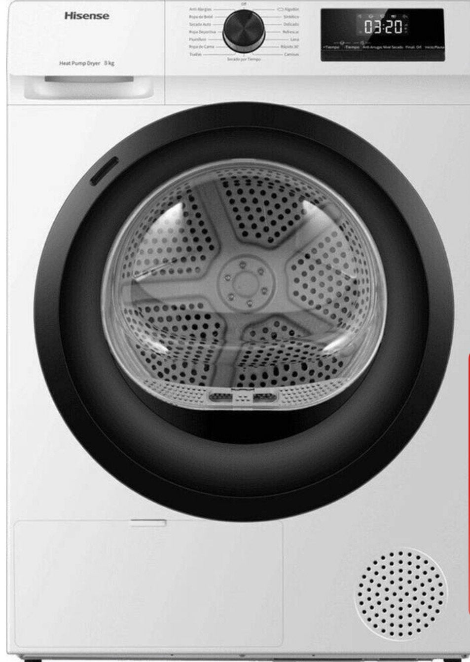 Hisense warmtepomp droger 8 kg nieuw
