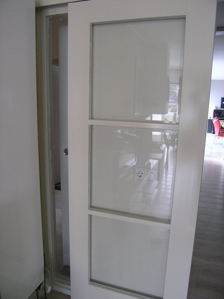 3 facetgeslepen ruiten (voor deur)63,5 x 59,5 cm helder glas, Doe-het-zelf en Verbouw, Ophalen, Minder dan 80 cm, Minder dan 80 cm