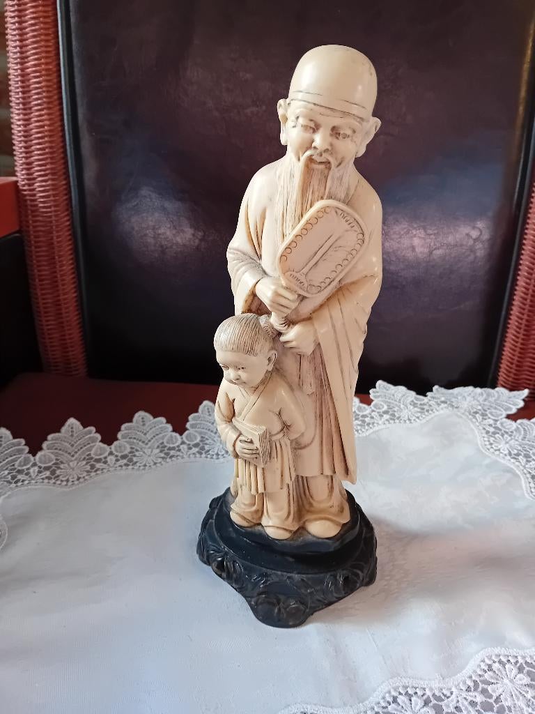 antiek chinees beeld ivorine/resin, Ophalen of Verzenden