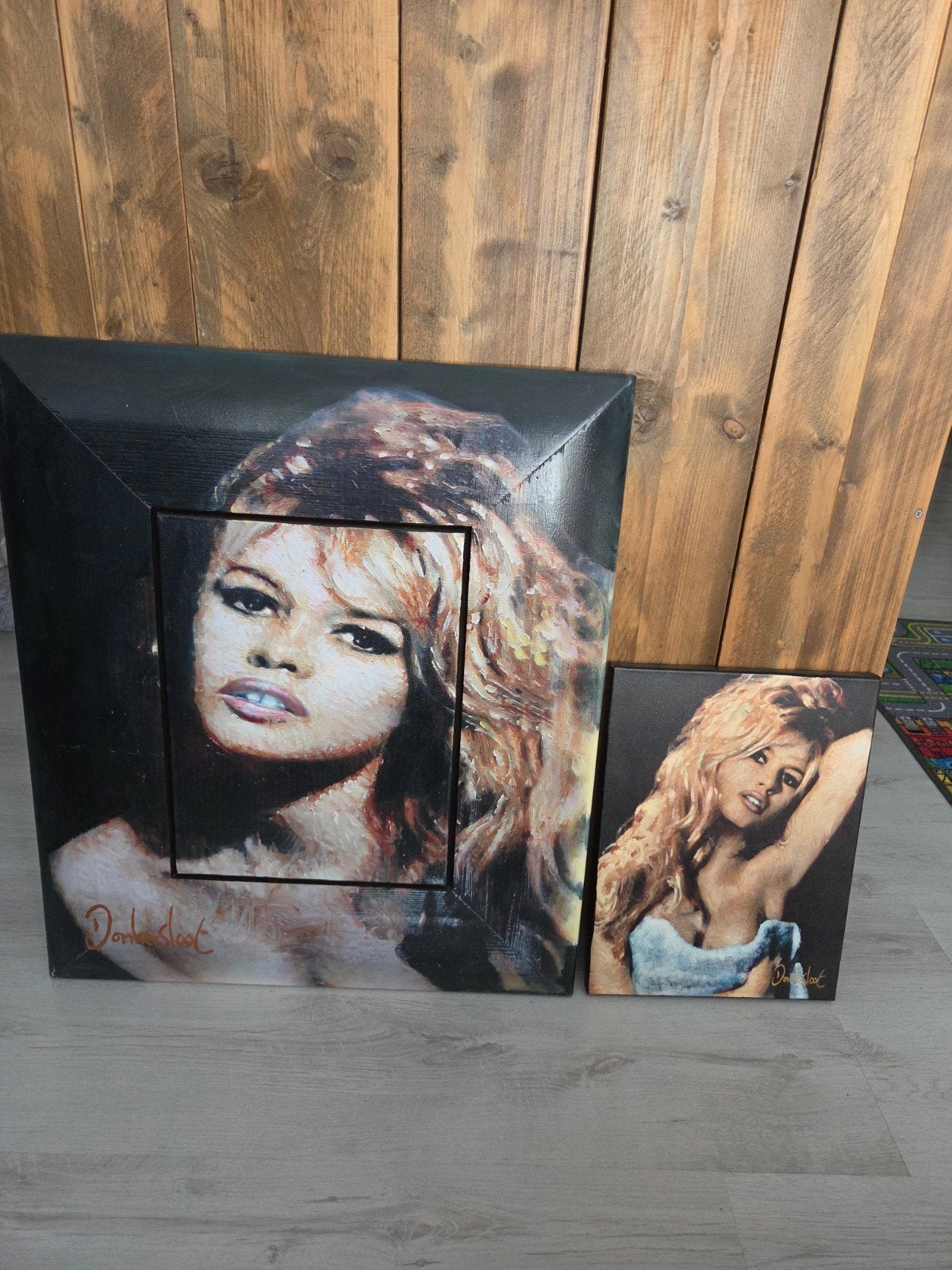 Peter Donkersloot - Brigitte Bardot, 61cmx71cm - OOK TE RUIL, Antiek en Kunst, Ophalen, Hout, Gesigneerd, Film