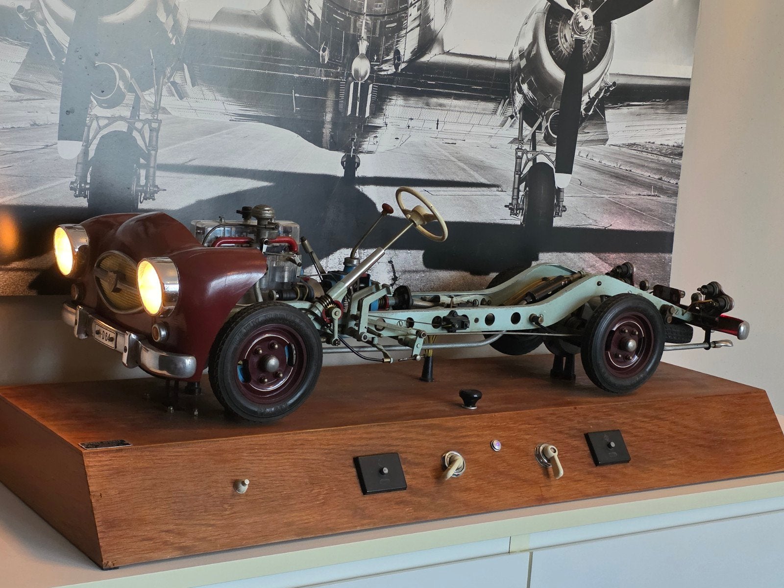 Prachtig vintage opengewerkt autotechniek lesmodel Höhm, Ophalen of Verzenden