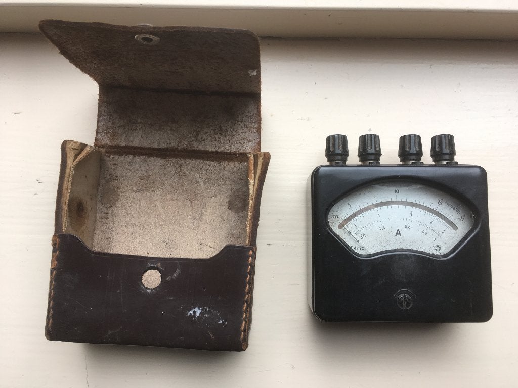 antiek ampere meter, Antiek en Kunst, Antiek | Gereedschap en Instrumenten, Ophalen of Verzenden