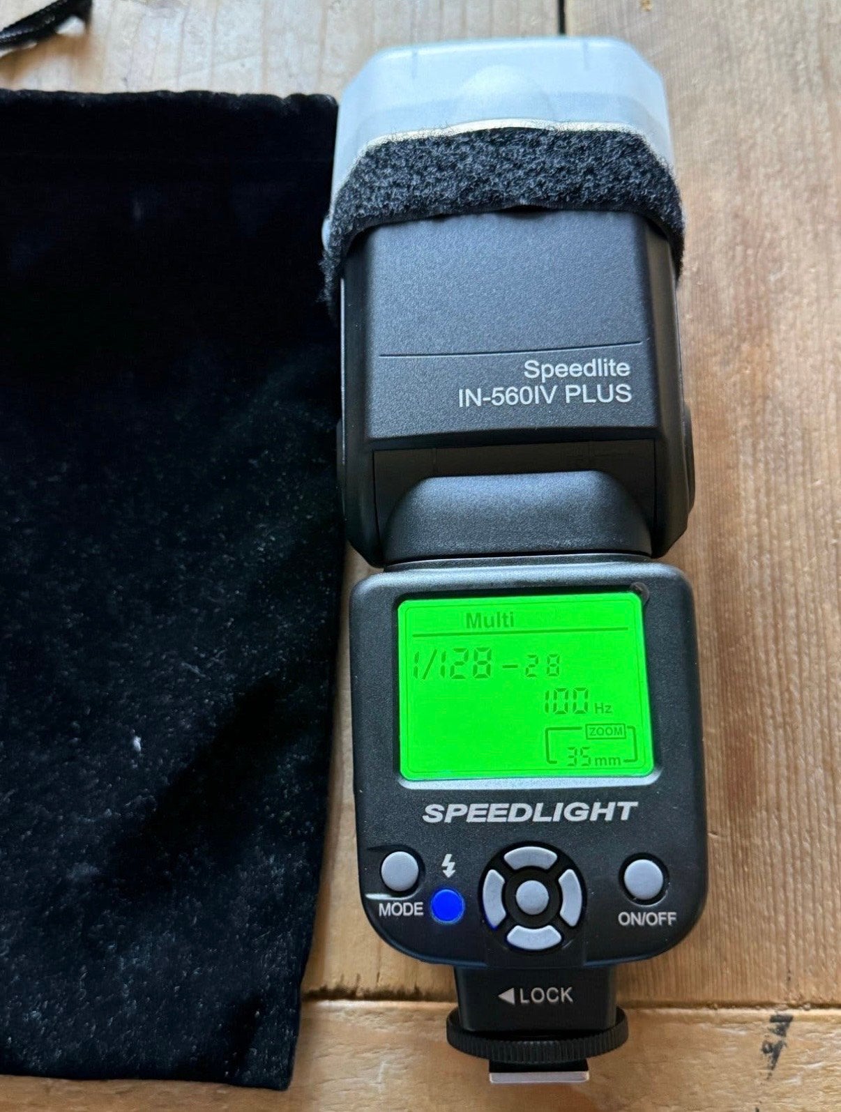 Speedlite IN-560IV PLUS externe flitser met diffuser, Overige merken, Gebruikt, Diffuser, Externe flitser