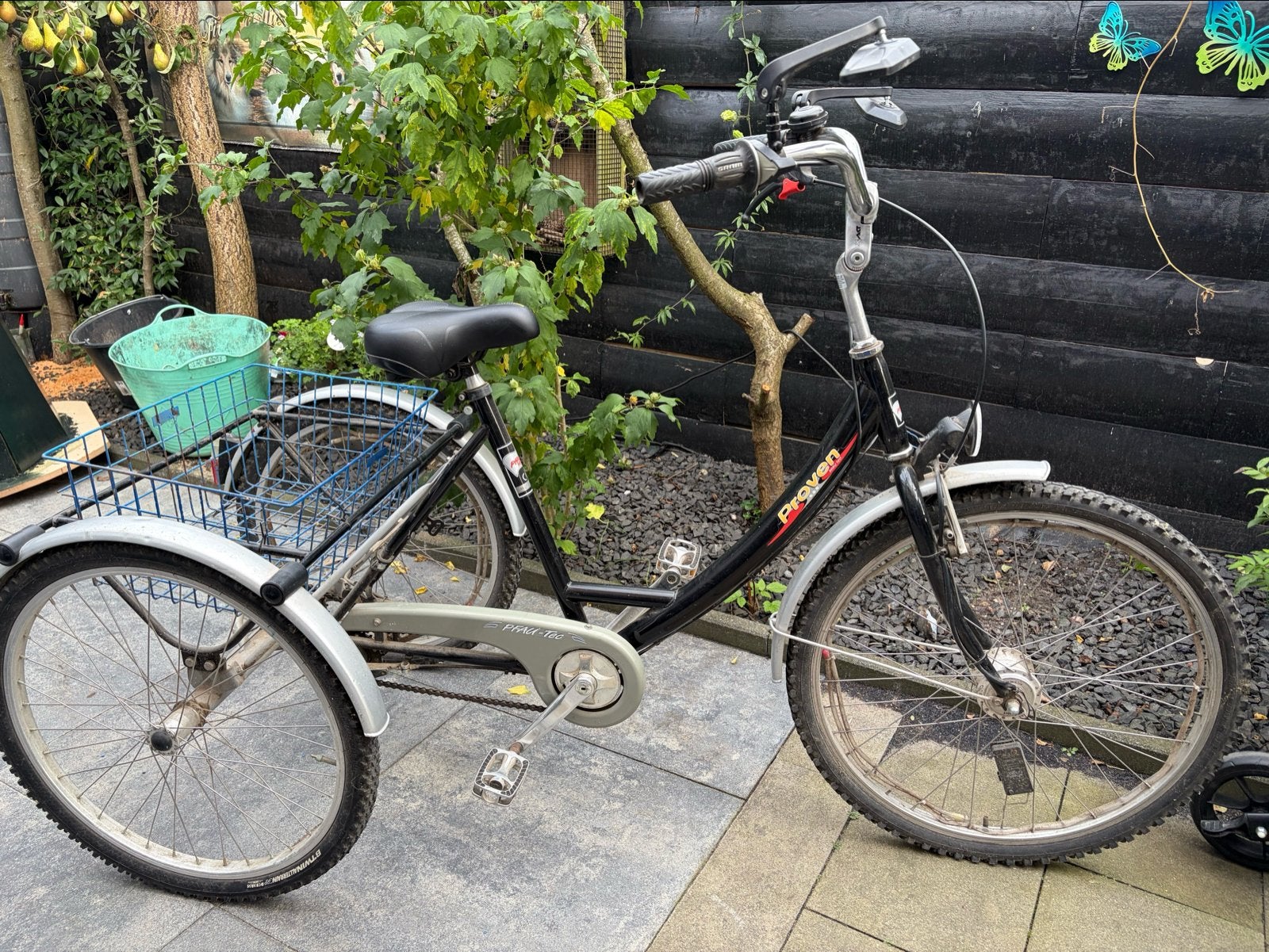 Proven driewieler fiets met mandje, Ophalen, Gebruikt, Velgrem