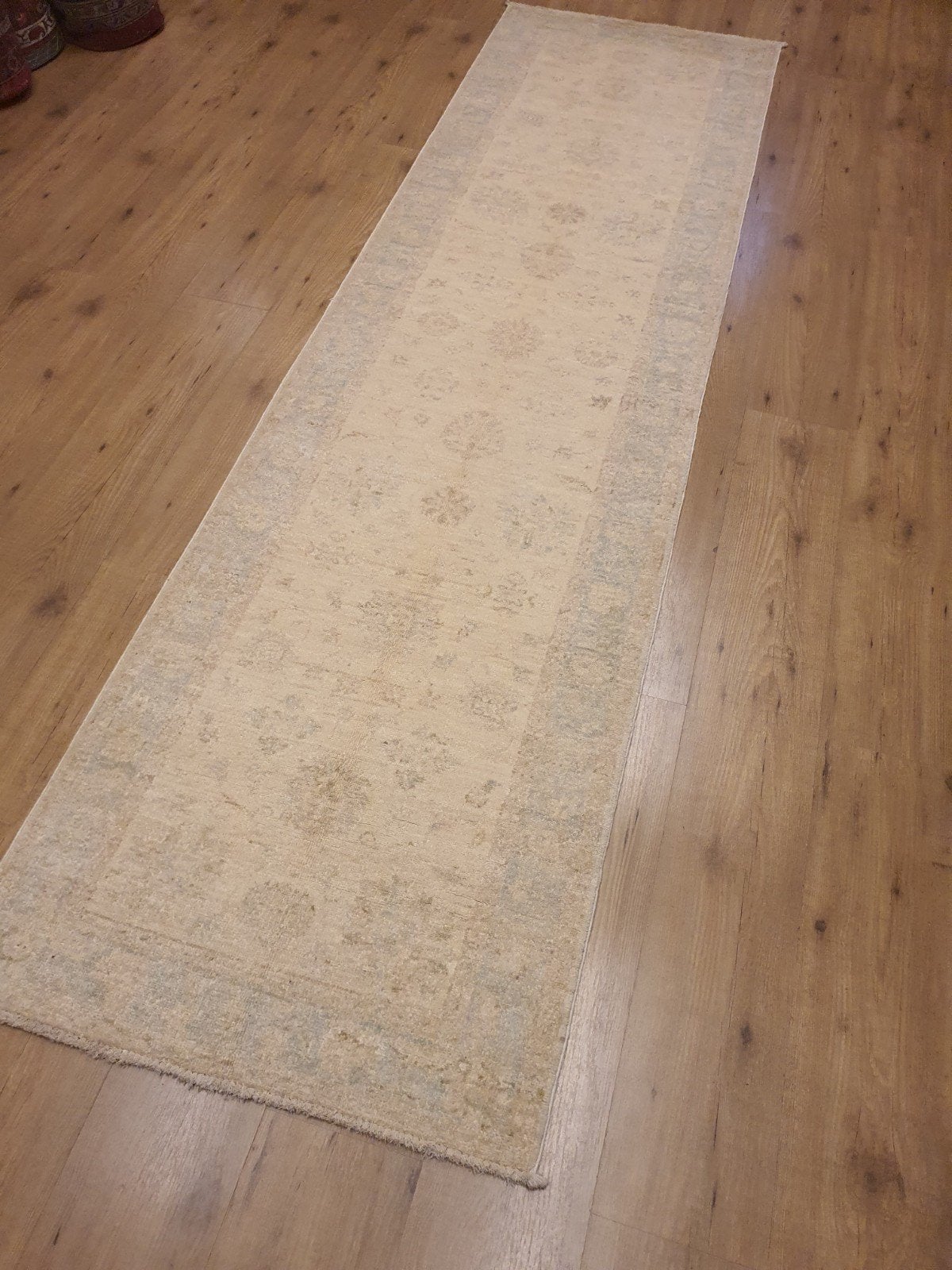 Handgeknoopt oosters tapijt loper ziegler 288x77, Info@SlatsAntiek.nl, Perzisch, Vof Slats Antiek, Crème