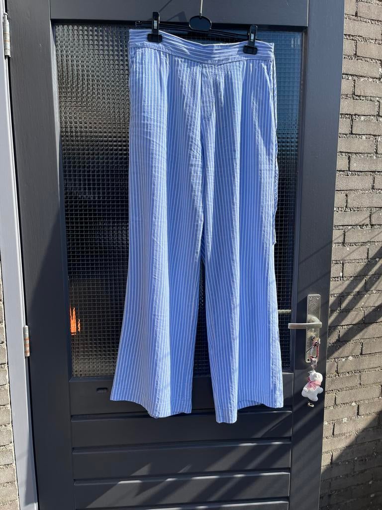 gewilde nieuwe zomer broek  streep 54 katoen 45 viscose M, Ophalen of Verzenden, Nieuw, Lang