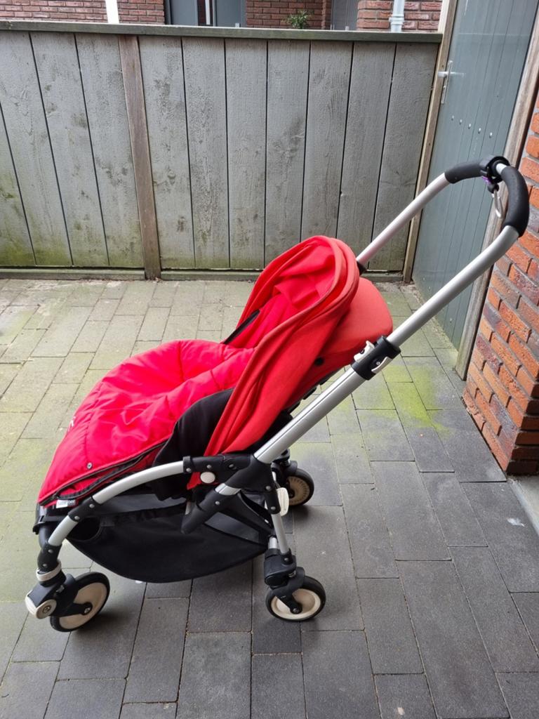 Bugaboo Bee 3 kinderwagen - Rood, Kinderwagen, Gebruikt, Bugaboo, Verstelbare duwstang