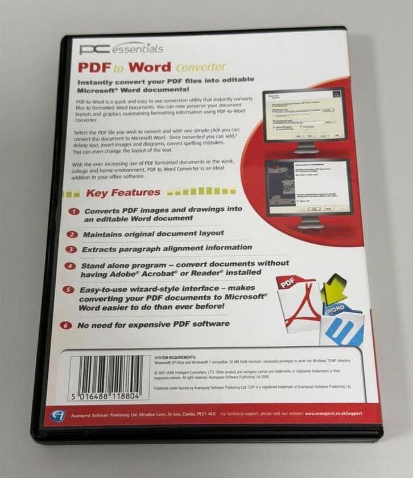 PDF to Word Converter – PC CD-Rom Nieuw | PC Essentials, Ophalen of Verzenden, Nieuw, Windows