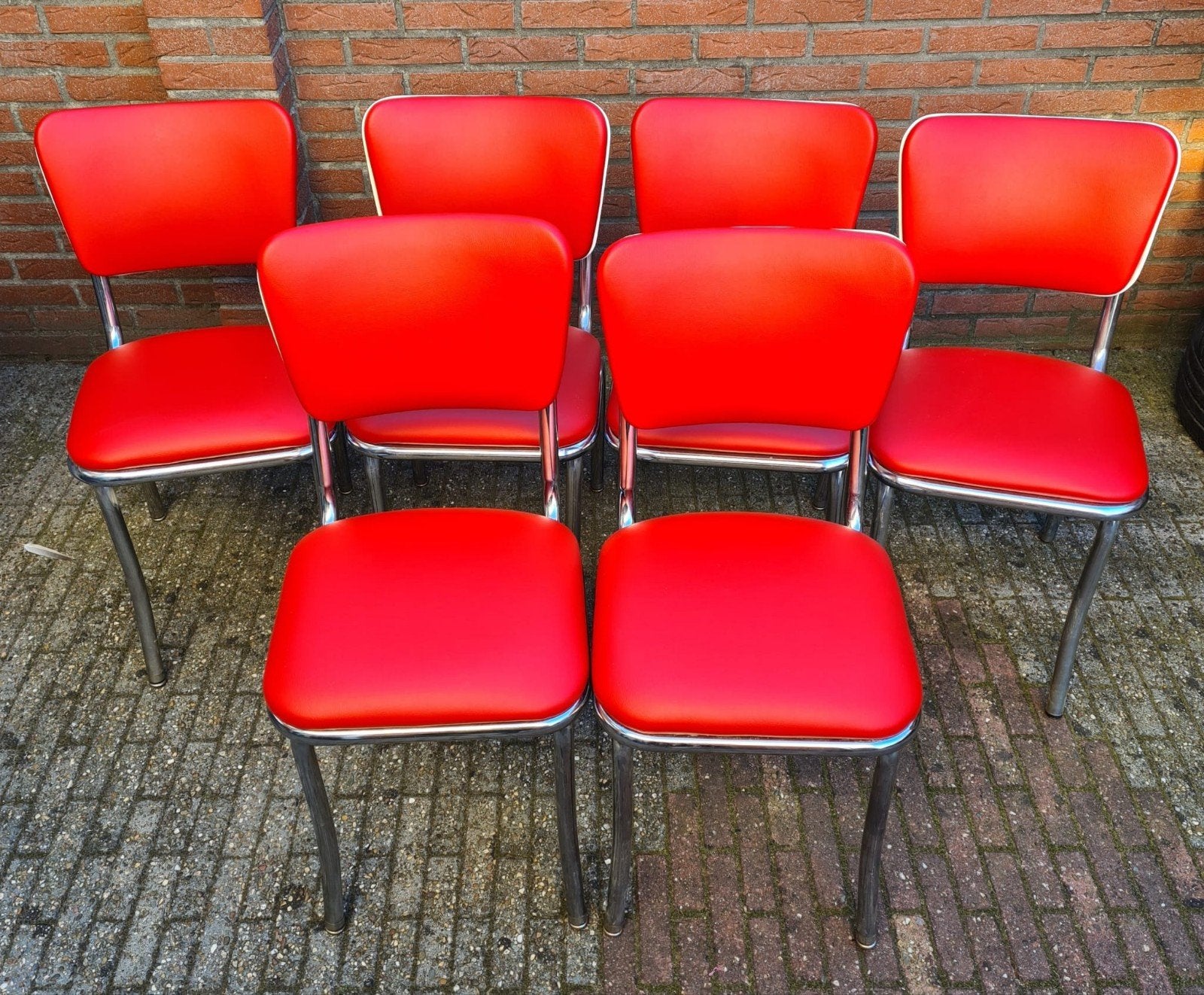 FIFTIES SIXTIES AMERIKAANSE  DINER STOELEN BEL AIR TAFEL, Ophalen, Overige materialen, Overige kleuren, Vijf, Zes of meer stoelen