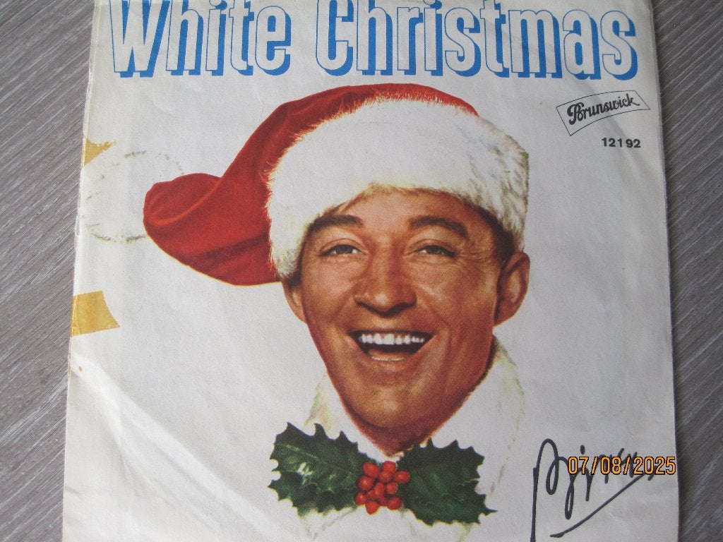 Bing Crosby   -   White christmas / Silent night, Fotohoes, 7 inch, Ophalen of Verzenden, Zo goed als nieuw