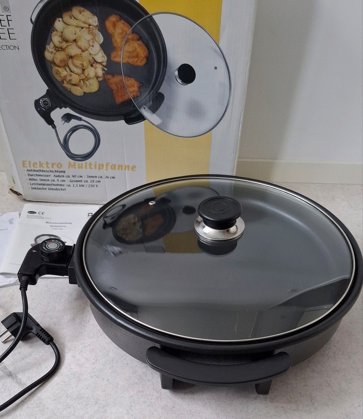 Elektrische Bakpan Chef Idee - Multifunctionele Pan, Ophalen of Verzenden, Zo goed als nieuw