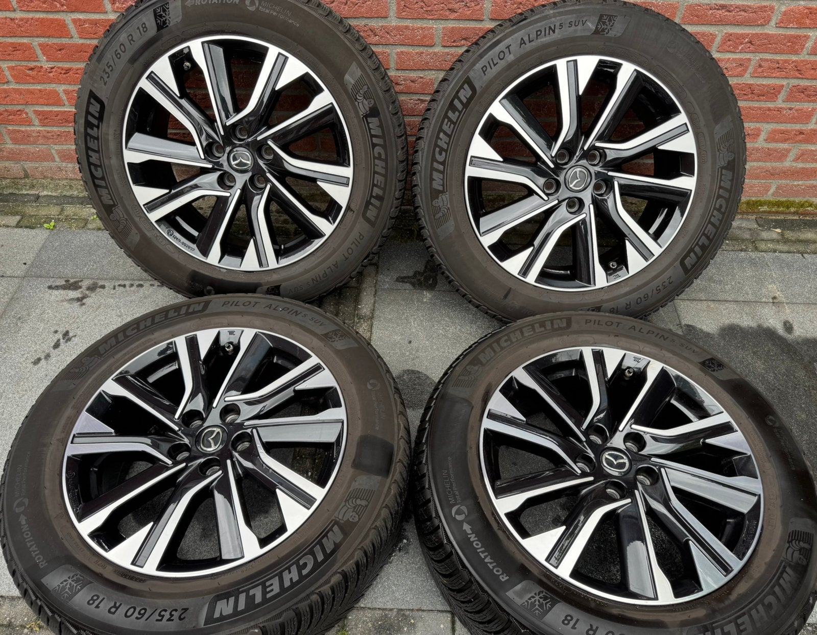 Orig Mazda CX60 winterbanden 18 inch Michelin Alpin TPMS TOP, Ophalen, Zo goed als nieuw