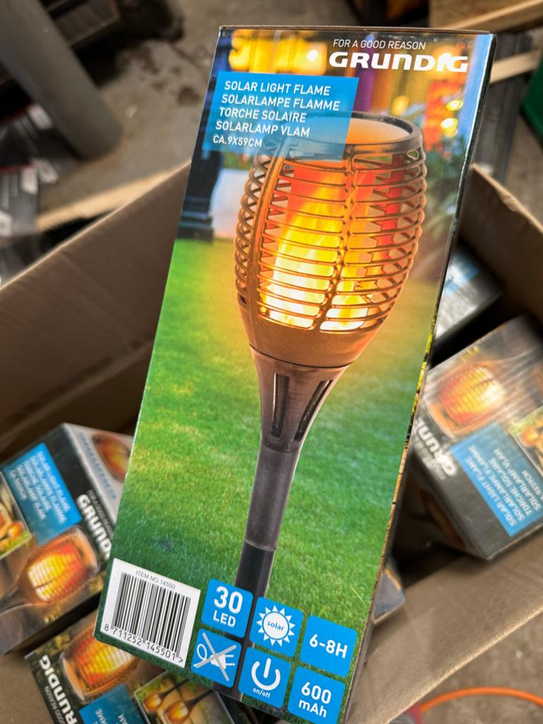 6x nieuwe solar tuinlampjes van Grundig, Tuin en Terras, Buitenverlichting, Zonne-energie, Kunststof, Minder dan 50 watt, Nieuw