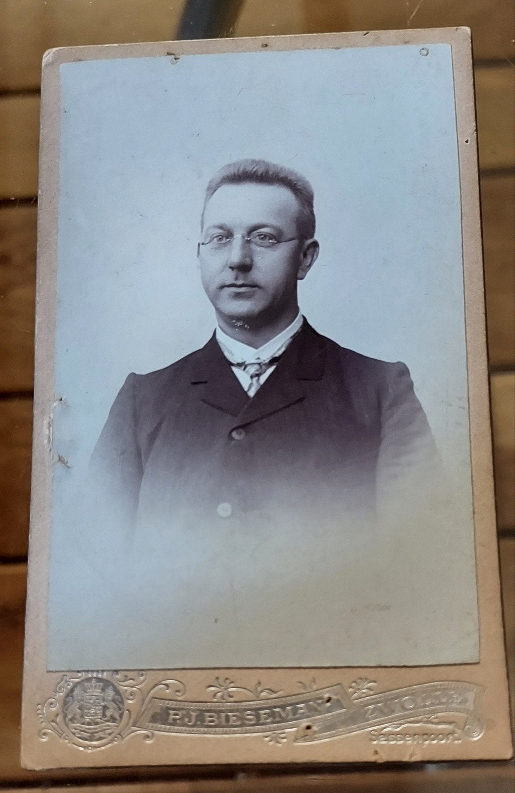 CdV man met bril.zwolle, Ophalen of Verzenden, Voor 1940