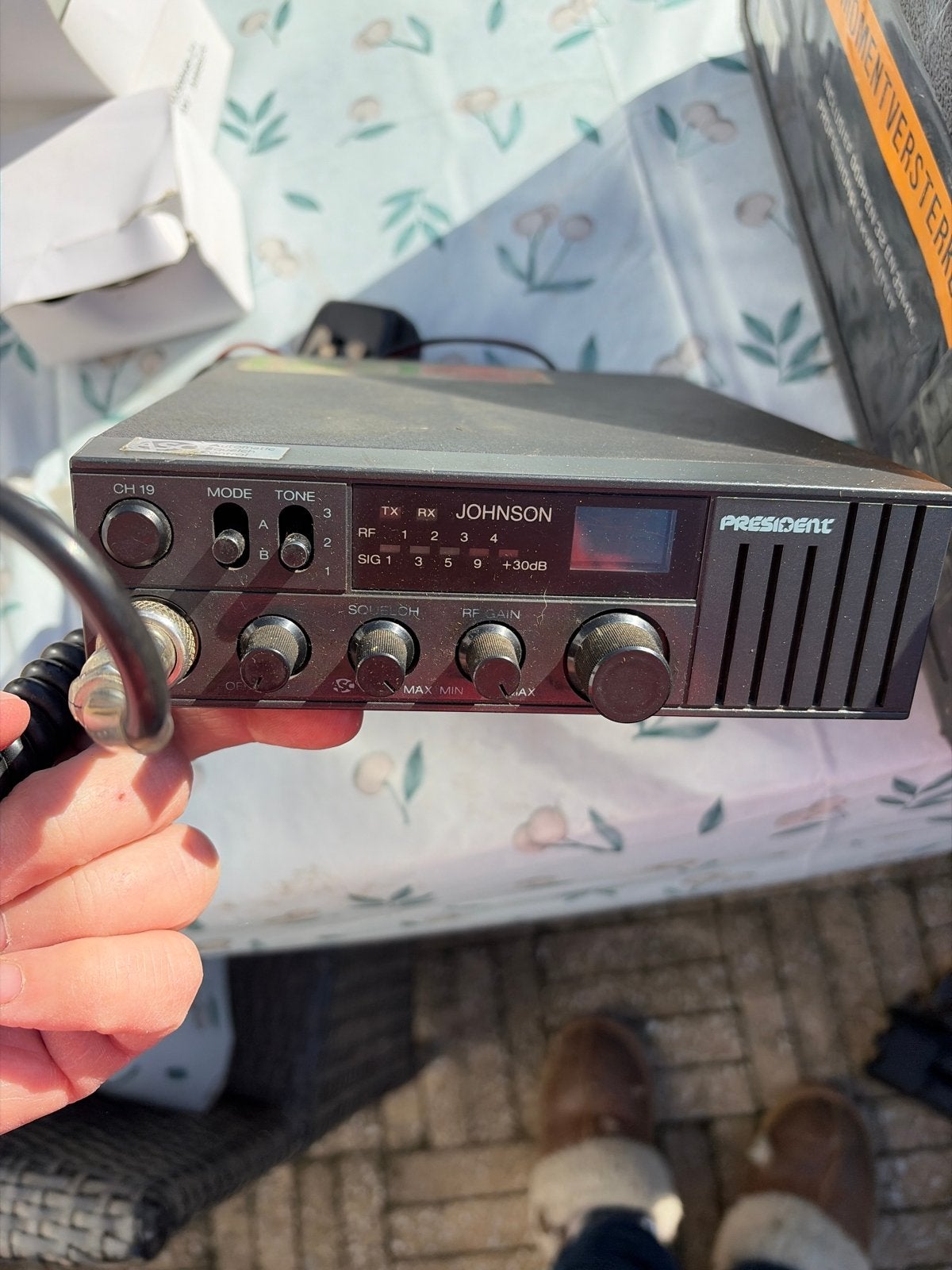 President Johnson CB-radio met microfoon, Ophalen of Verzenden, Gebruikt, 5 tot 15 km, Portofoon of Walkie-talkie