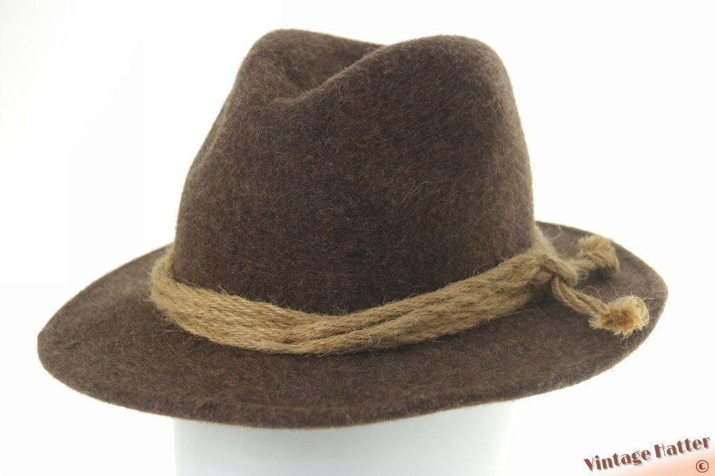 Vintage Outdoor gleufhoed Stockerpoint bruin wolvilt 54-55 S, Hoed, Ophalen of Verzenden, 57 cm (M, 7⅛ inch) of minder, Gedragen