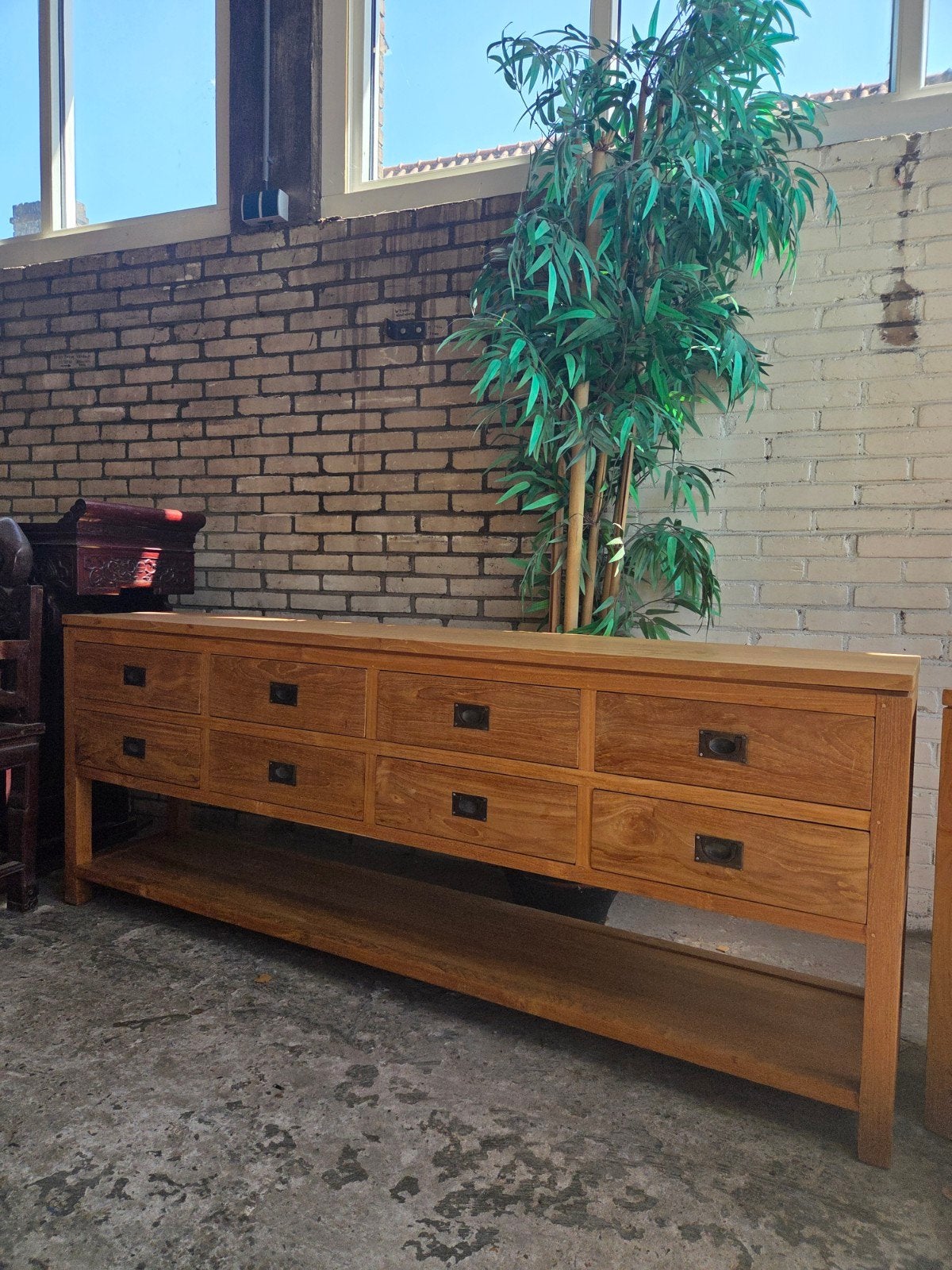 prachtige dressoirs ~ sidetables ~ tv-meubels, Ophalen, Met plank(en), 150 tot 200 cm, Teakhout