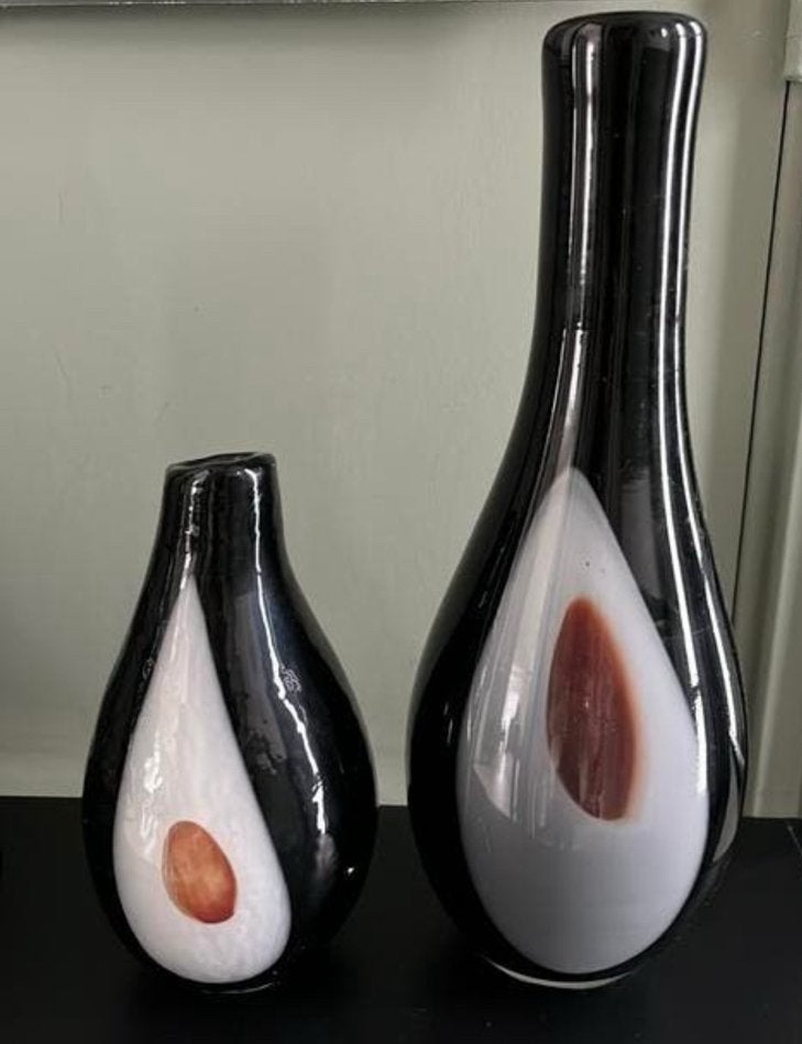 Prachtige glas geblazen design vazen, Huis en Inrichting, Woonaccessoires | Vazen, Ophalen, Zo goed als nieuw, Glas