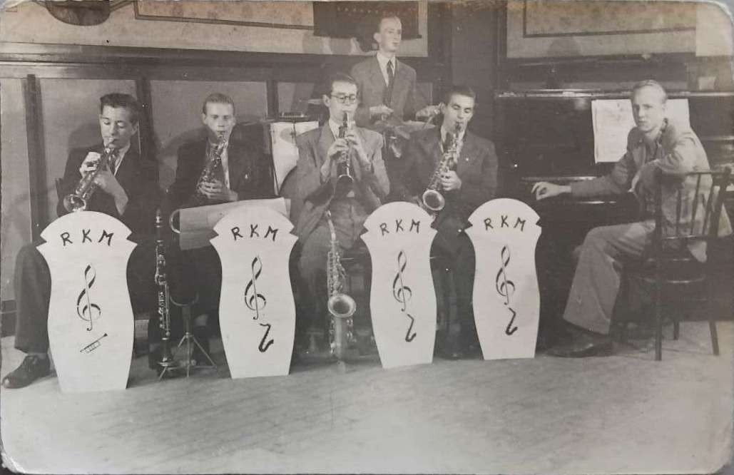 Fotokaart Authentiek Jazz / Amusementsorkest 'RKM' - Kodak, Ophalen of Verzenden, 1920 tot 1940, Ongelopen, Zuid-Holland