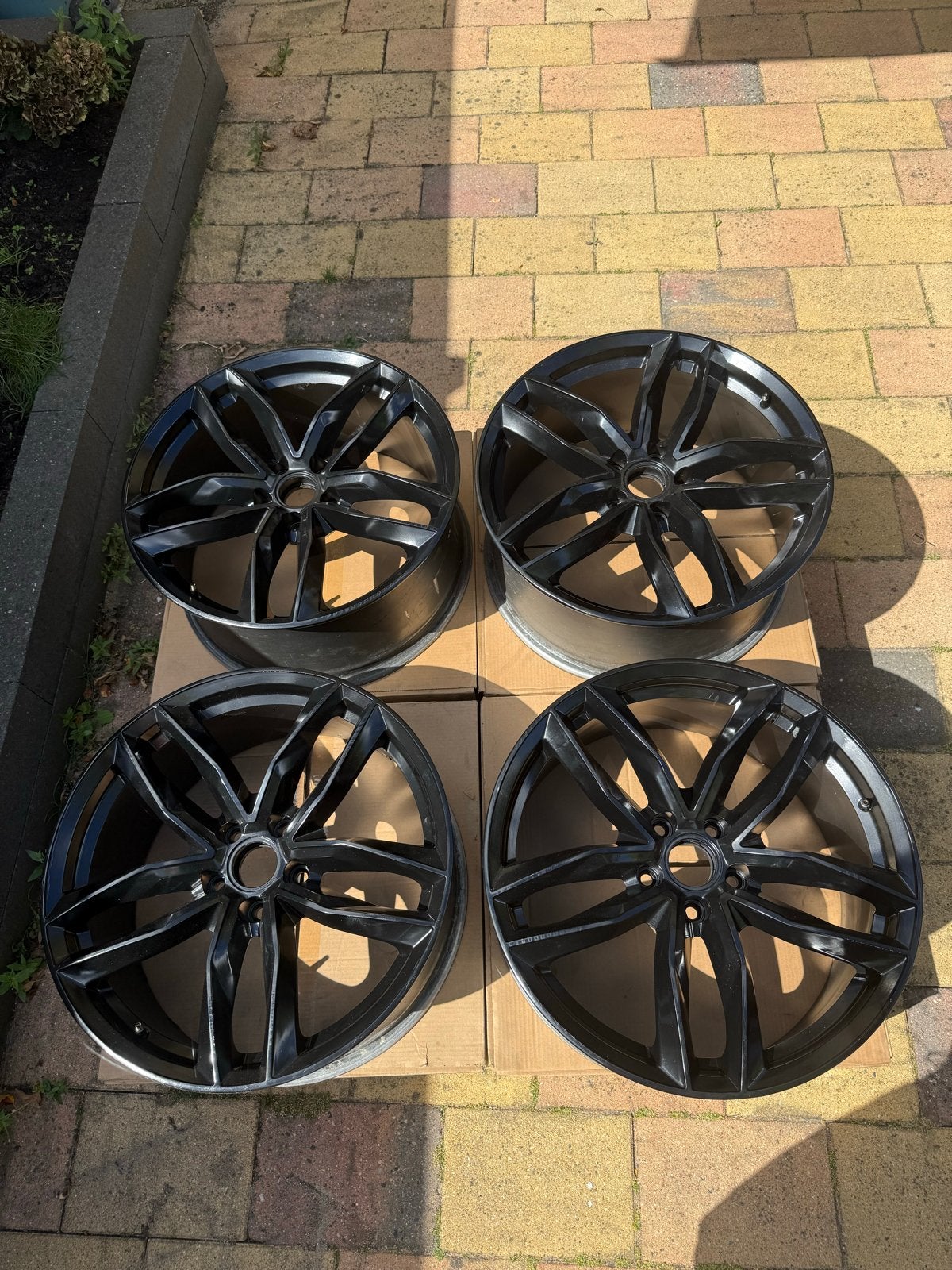4 zwarte 19 inch velgen Audi, Volkswagen,Seat,Cupra, Auto-onderdelen, Banden en Velgen, 19 inch, Gebruikt, Velg(en), Ophalen of Verzenden