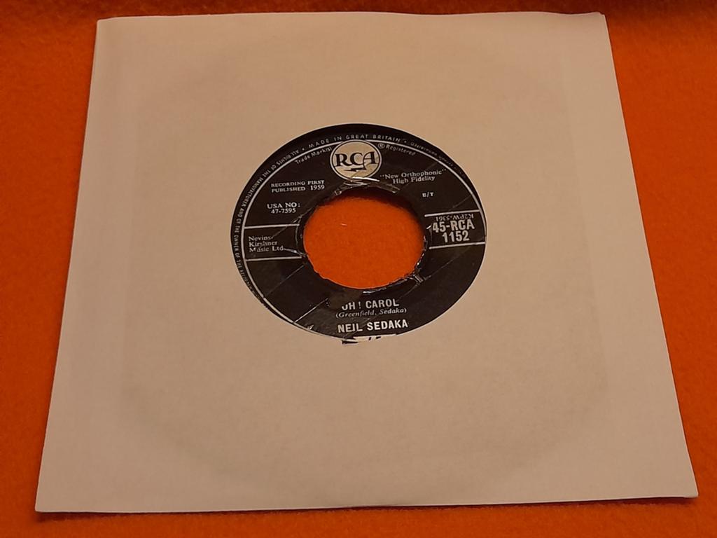 Neil Sedaka - Oh! Carol/One way ticket (UK 1959), Cd's en Dvd's, Vinyl Singles, Gebruikt, 7 inch, Single, Ophalen of Verzenden