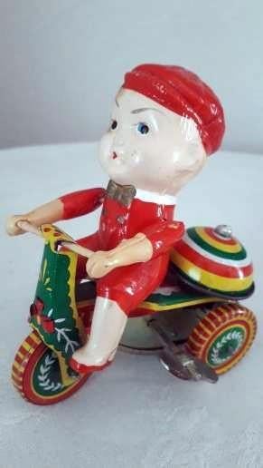 ANTIEK BLIKKEN SPEELGOED FIETSERTJE (JAPANS), Antiek en Kunst, Ophalen of Verzenden