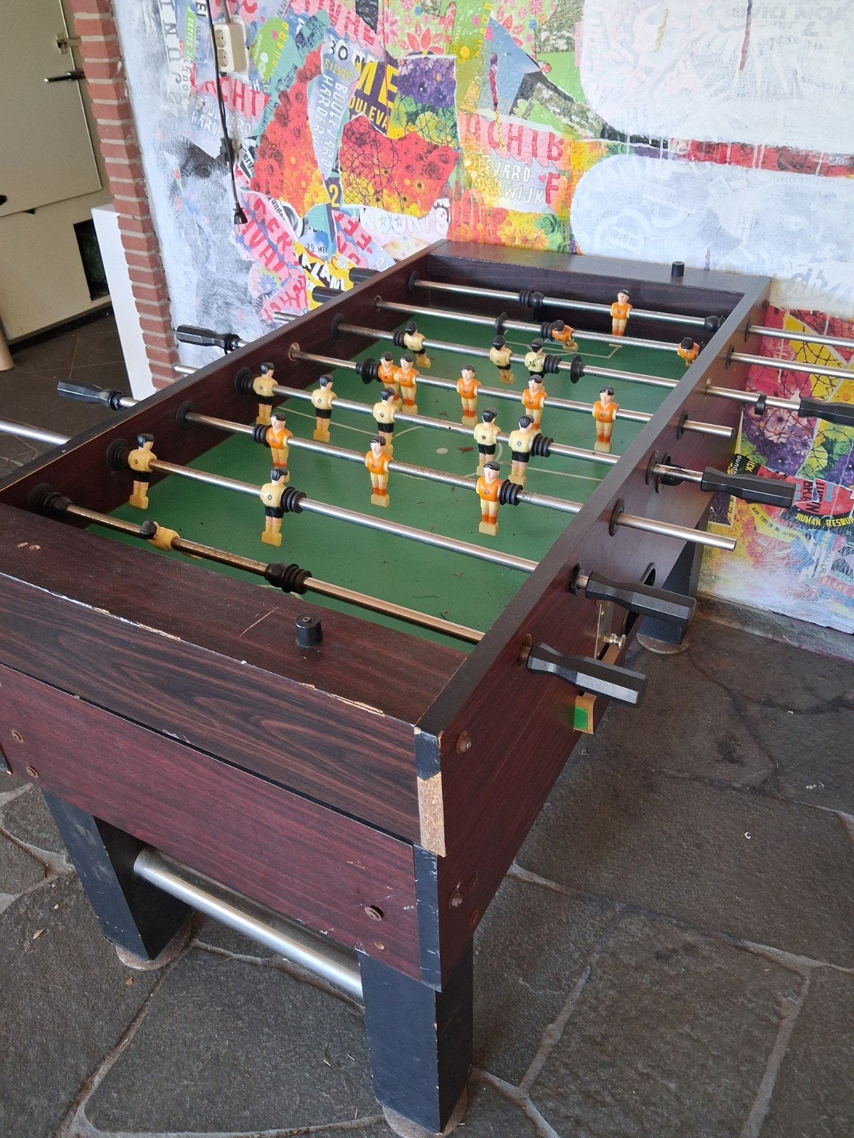 Gebruikte voetbaltafel (klusproject), Ophalen, Gebruikt