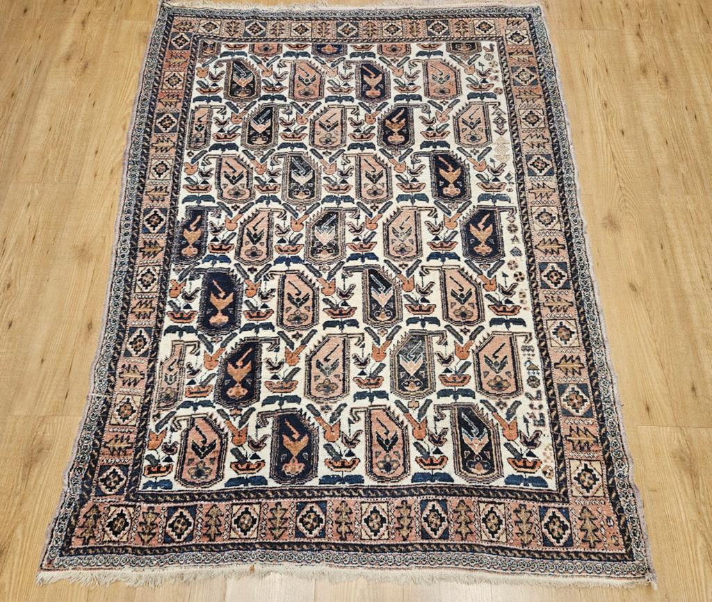 Vintage handgeknoopt perzisch tapijt afshar 185x138