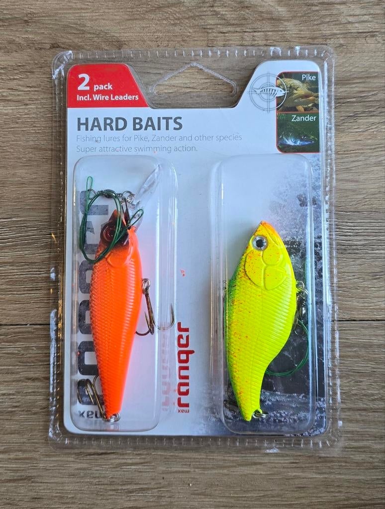 Hard Baits kunstaas set - 2 stuks met stalen onderlijnen, Ophalen of Verzenden, Nieuw, Kunstaas