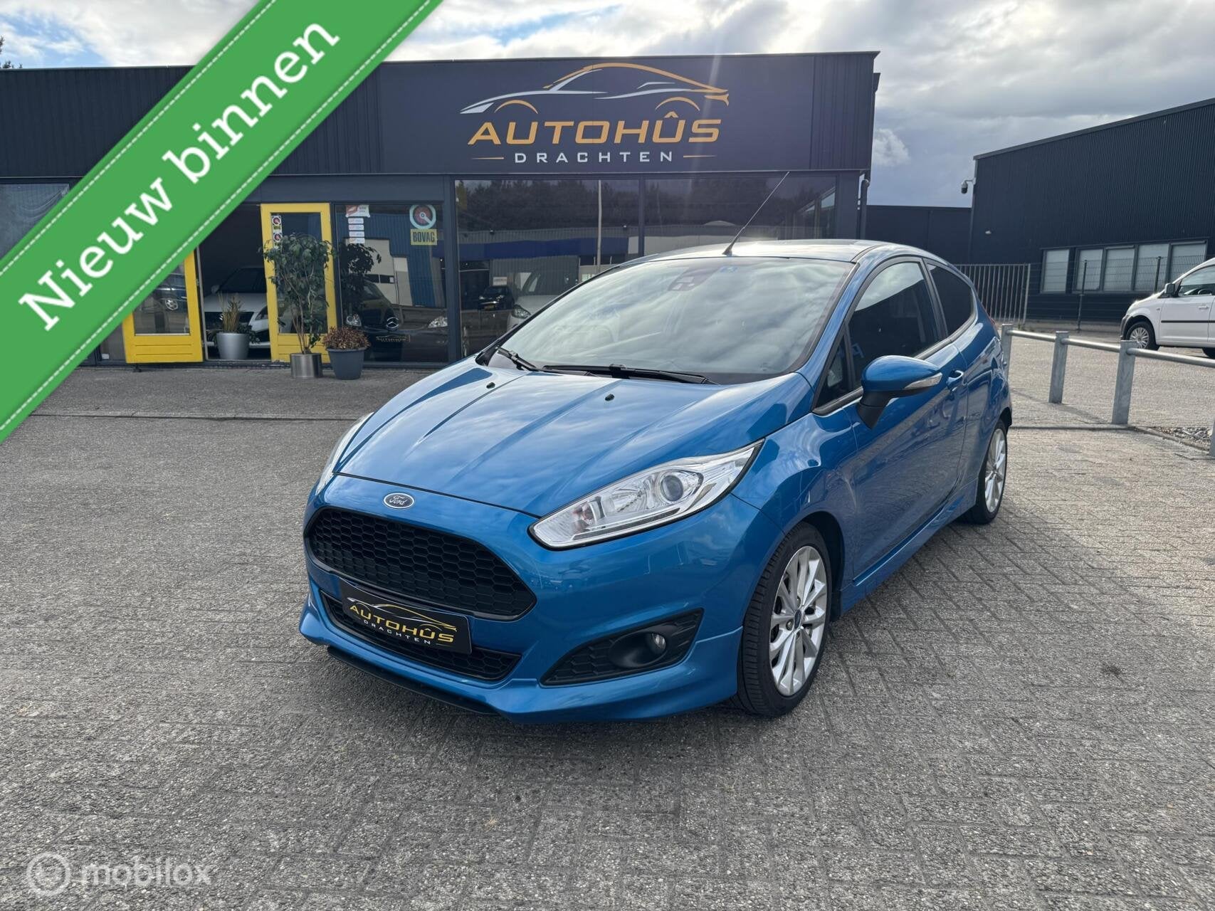 Ford Fiesta 1.0 EcoBoost Sport st-line lm velgen clima 86145, Auto's, Voorwielaandrijving, Gebruikt, Blauw, Bedrijf