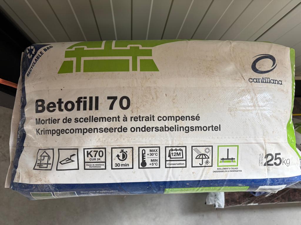 Betofill ondersabelingsmortel 25 kg zakken (7 stuks), Ophalen, Nieuw