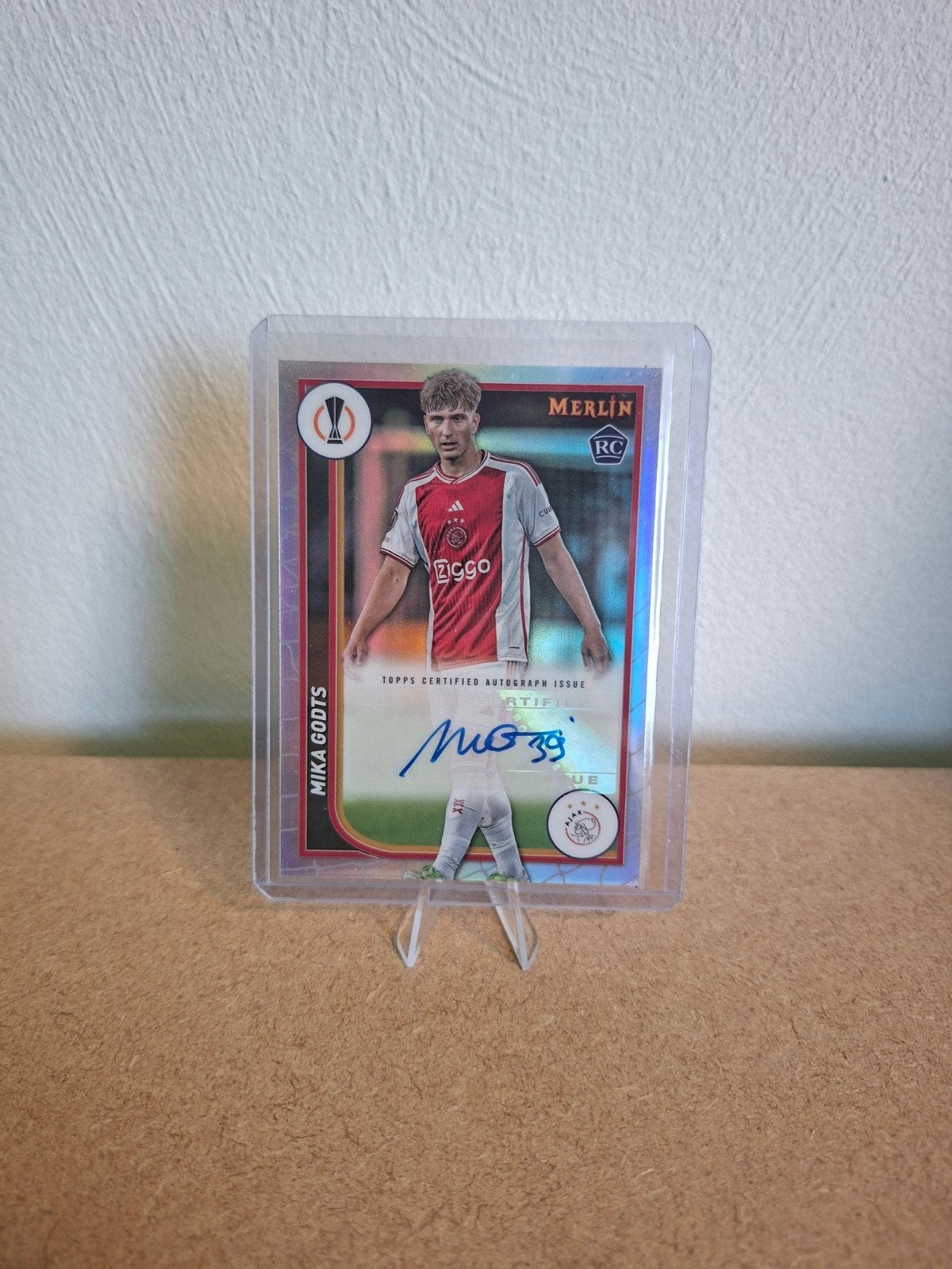 Mika Godts Topps voetbal kaart Autograph Issue Ajax Voetbalk, Ophalen of Verzenden, Nieuw, Ajax, Spelerskaart